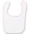 LW22T Larkwood Baby/Toddler Terry Bib White / Pale Pink colour image